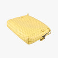 NODINI Intrecciato Yellow lambskin B01544145Jノディーニ イントレチャート イエロー ラムスキン B01544145J