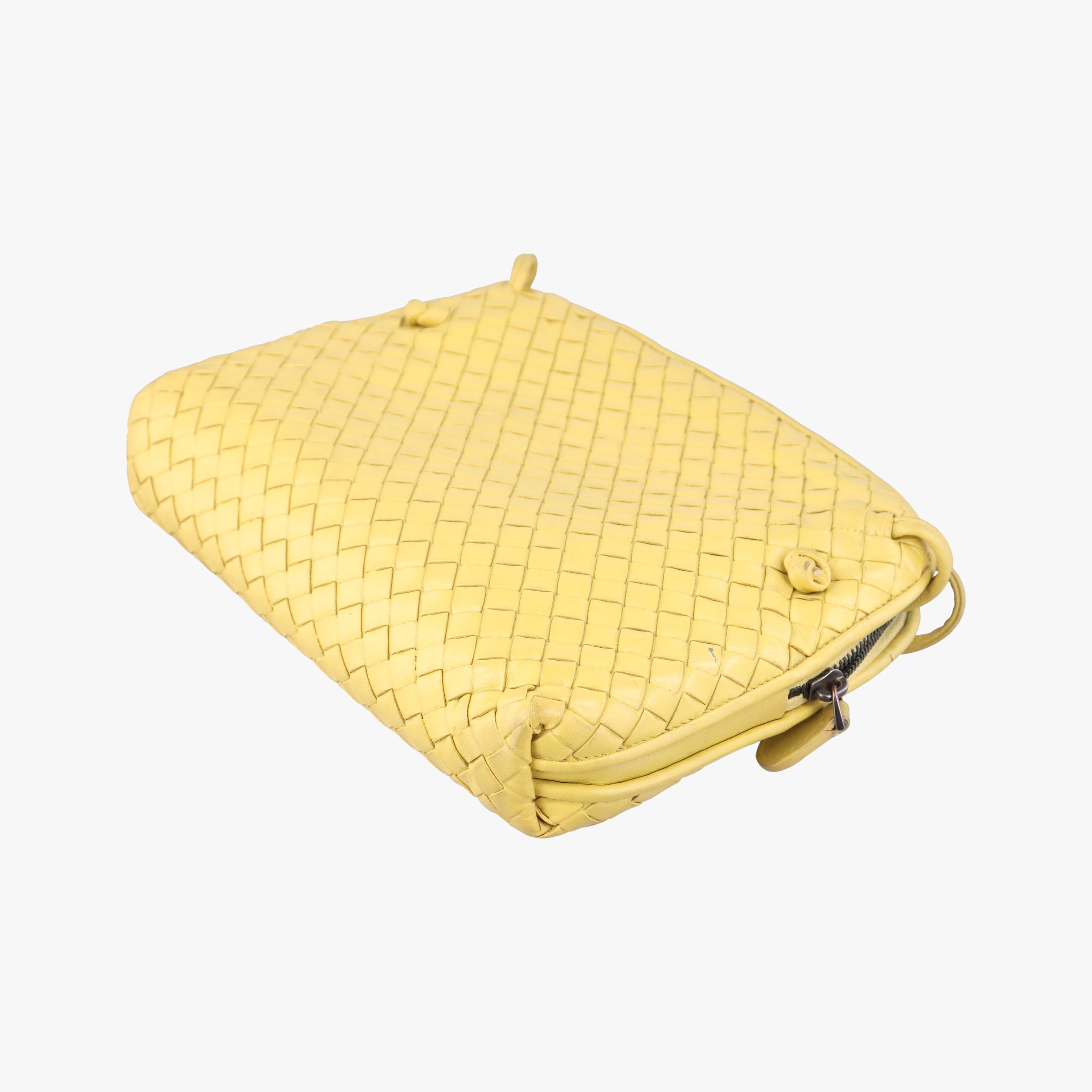 NODINI Intrecciato Yellow lambskin B01544145Jノディーニ イントレチャート イエロー ラムスキン B01544145J
