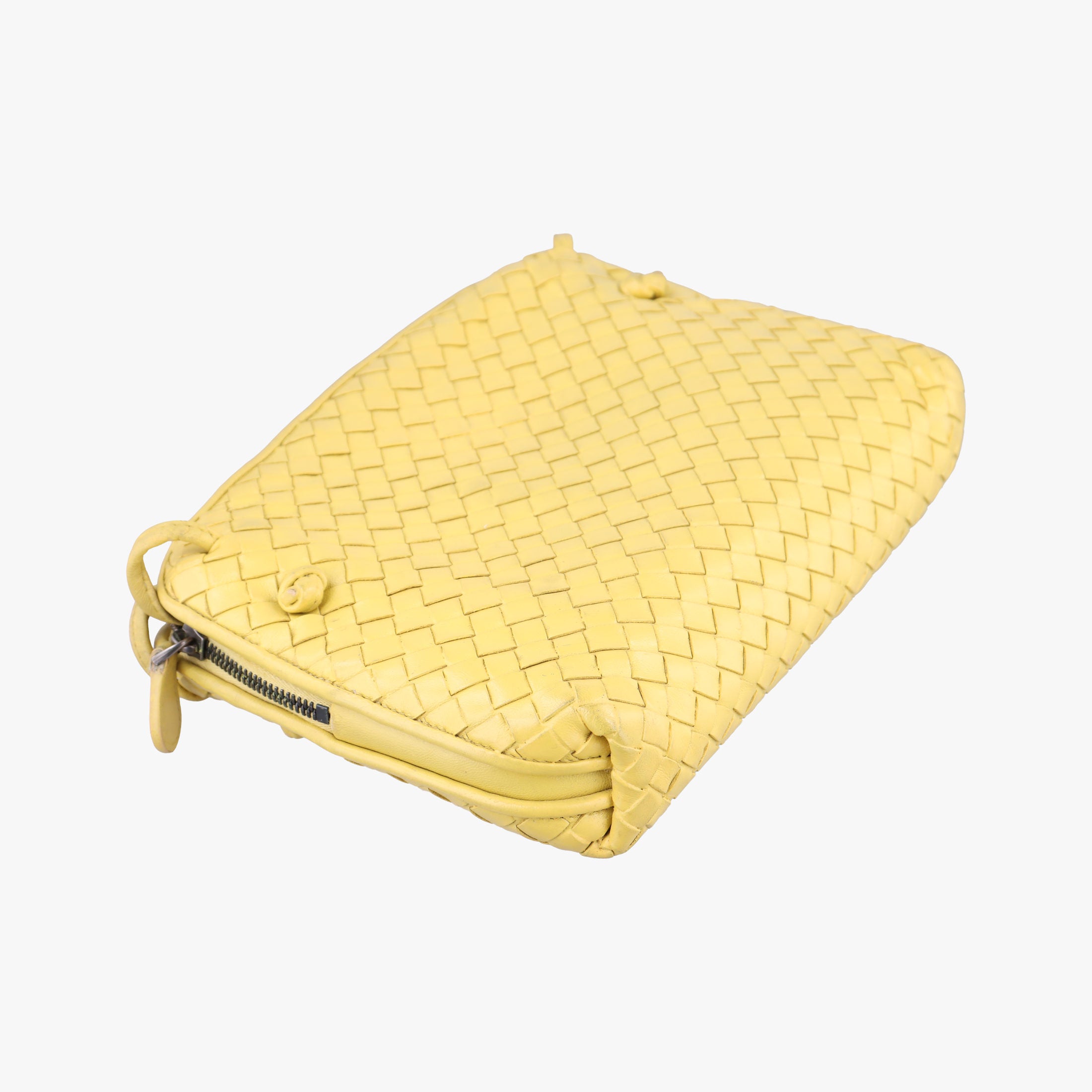 NODINI Intrecciato Yellow lambskin B01544145Jノディーニ イントレチャート イエロー ラムスキン B01544145J