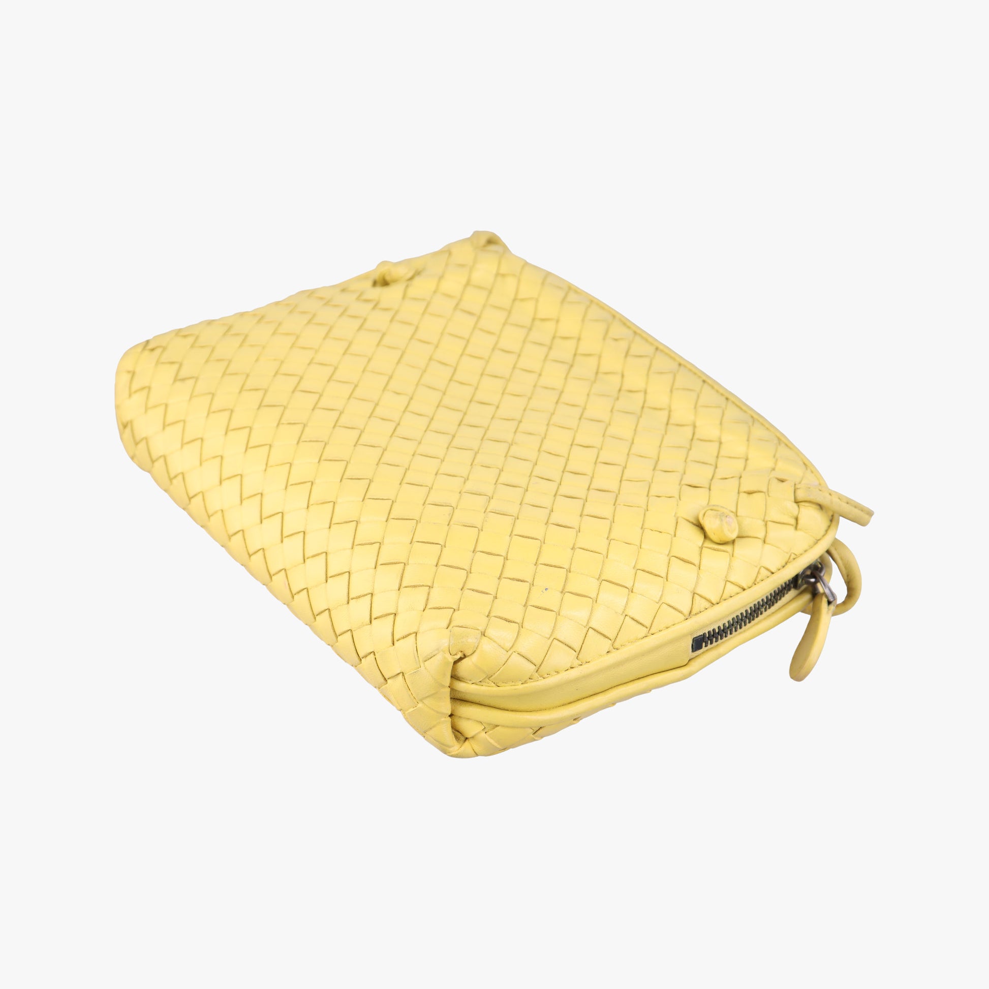 NODINI Intrecciato Yellow lambskin B01544145Jノディーニ イントレチャート イエロー ラムスキン B01544145J