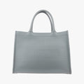 Book Tote Bag Grey leather 62-MA-0210 IC Chipブックトート バッグ グレー レザー 62-MA-0210 ICチップ