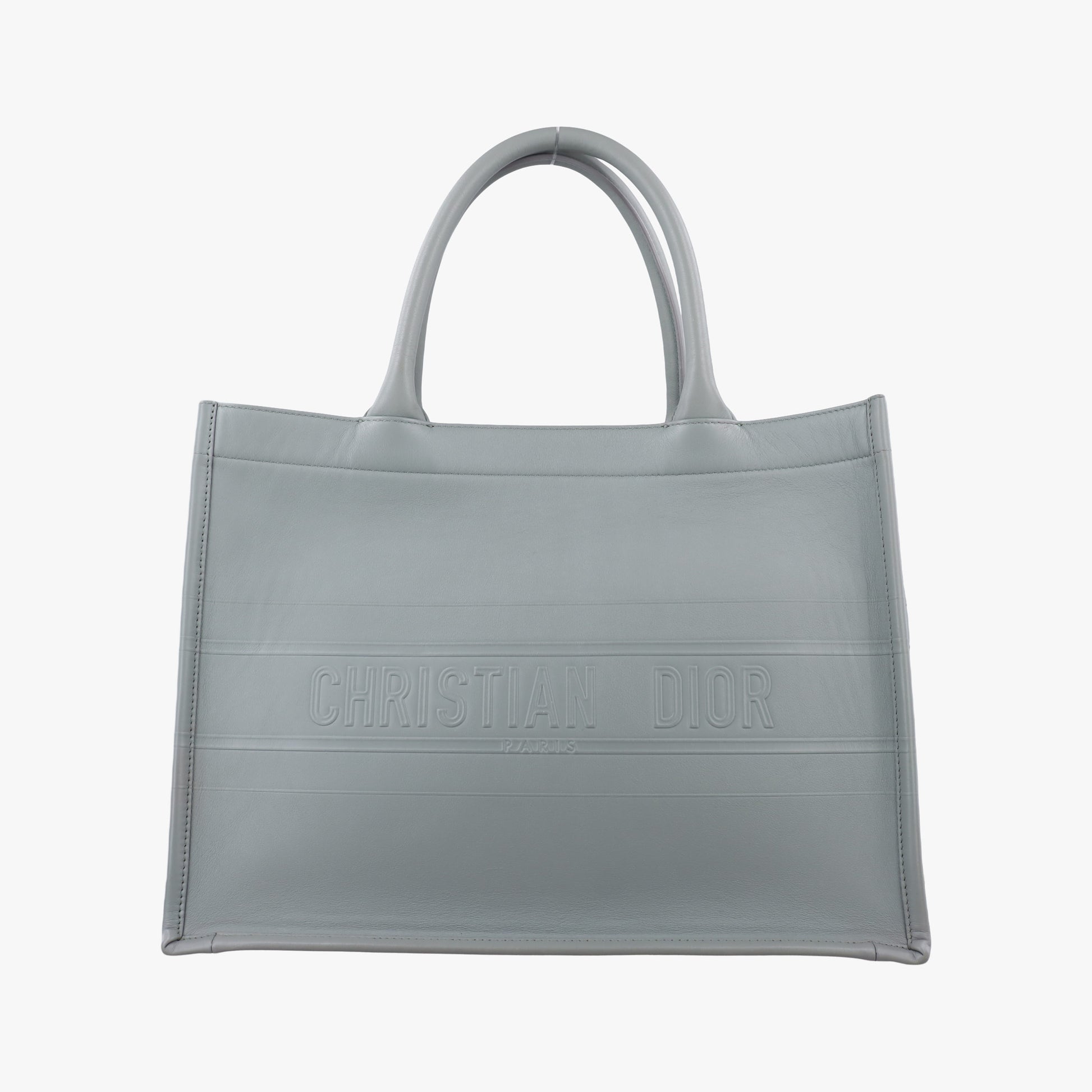 Book Tote Bag Grey leather 62-MA-0210 IC Chipブックトート バッグ グレー レザー 62-MA-0210 ICチップ