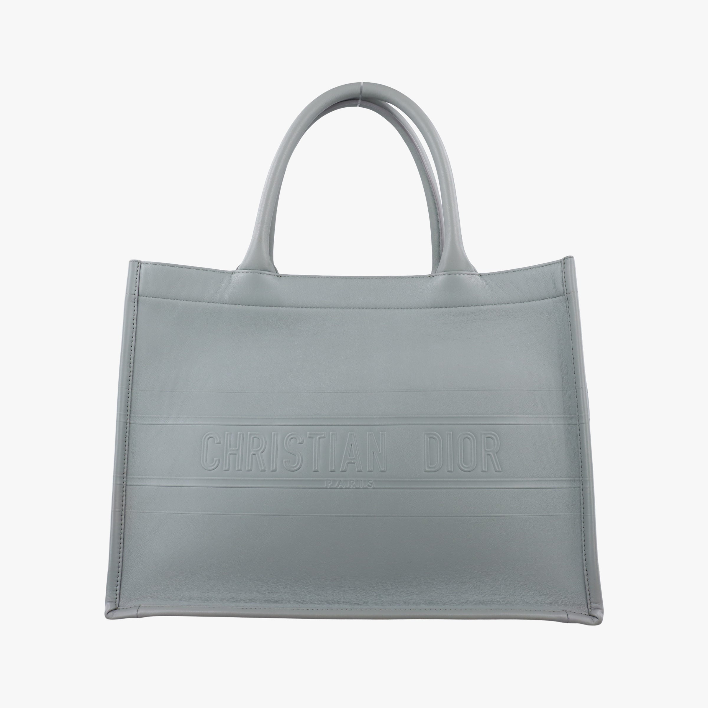 Book Tote Bag Grey leather 62-MA-0210 IC Chipブックトート バッグ グレー レザー 62-MA-0210 ICチップ