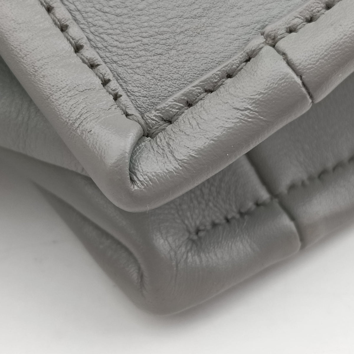 Book Tote Bag Grey leather 62-MA-0210 IC Chipブックトート バッグ グレー レザー 62-MA-0210 ICチップ