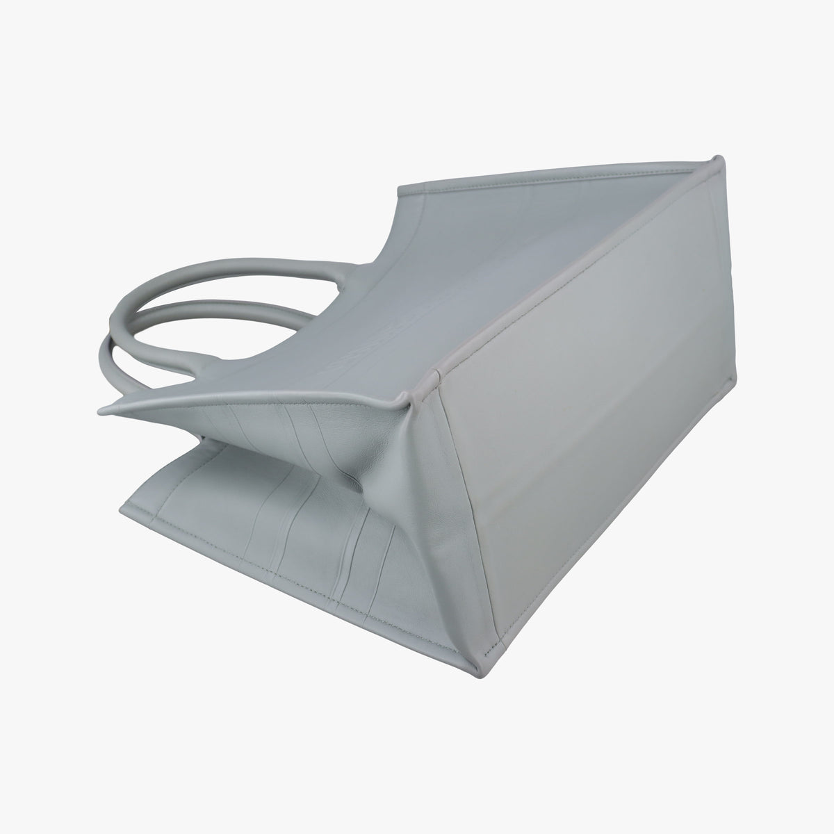 Book Tote Bag Grey leather 62-MA-0210 IC Chipブックトート バッグ グレー レザー 62-MA-0210 ICチップ
