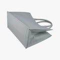Book Tote Bag Grey leather 62-MA-0210 IC Chipブックトート バッグ グレー レザー 62-MA-0210 ICチップ