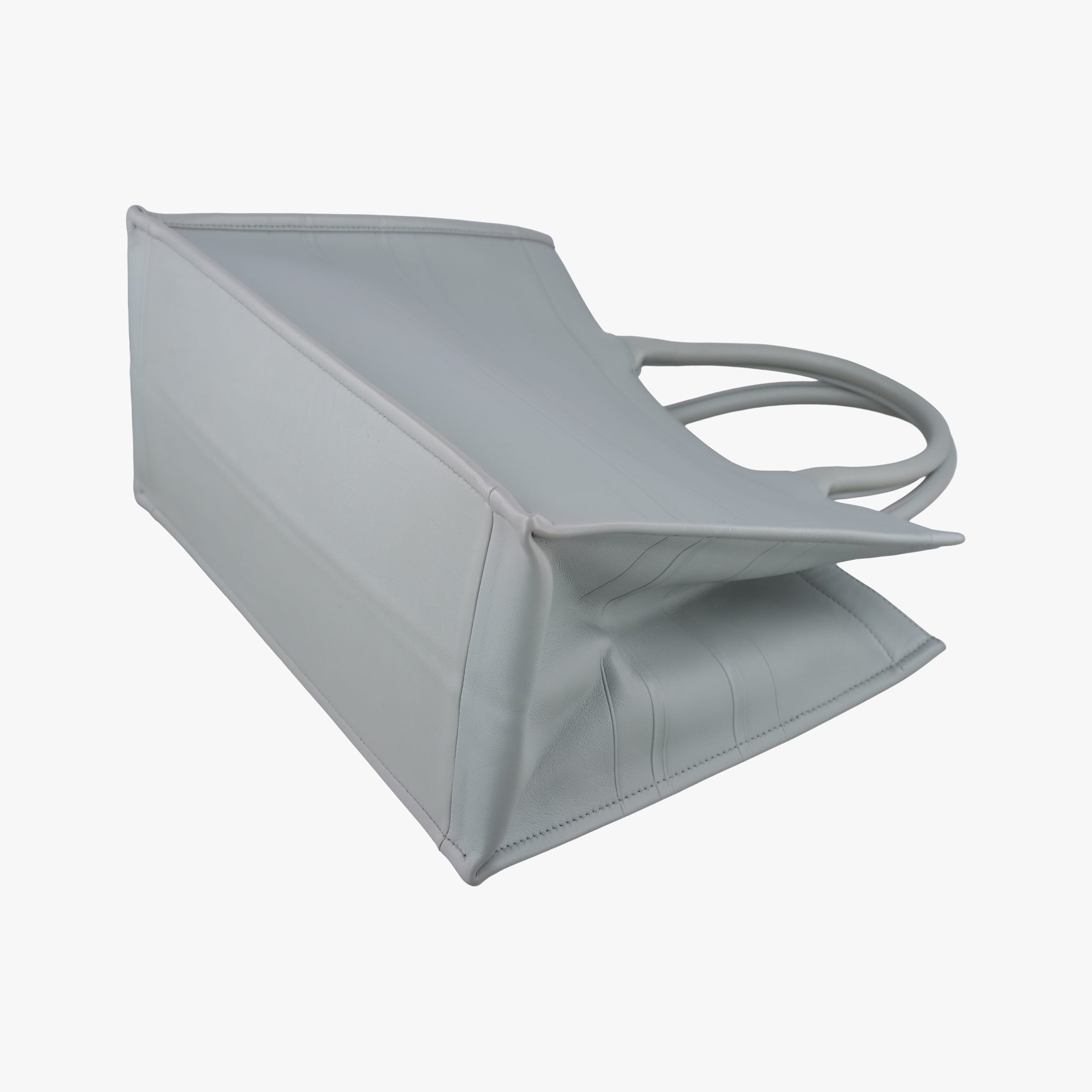 Book Tote Bag Grey leather 62-MA-0210 IC Chipブックトート バッグ グレー レザー 62-MA-0210 ICチップ