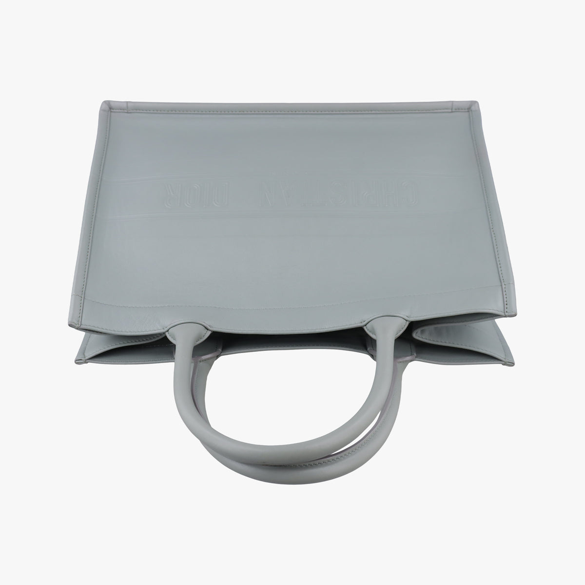 Book Tote Bag Grey leather 62-MA-0210 IC Chipブックトート バッグ グレー レザー 62-MA-0210 ICチップ