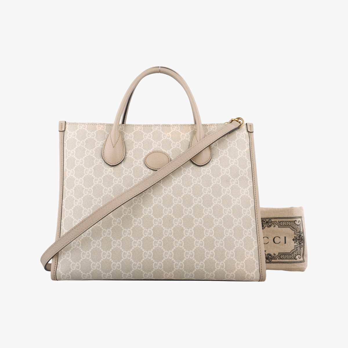 Interlocking G Beige PVC coated canvas×Leather 659983 G039238286インターロッキングG ベージュ PVCコーティングキャンバス×レザー 659983 G039238286
