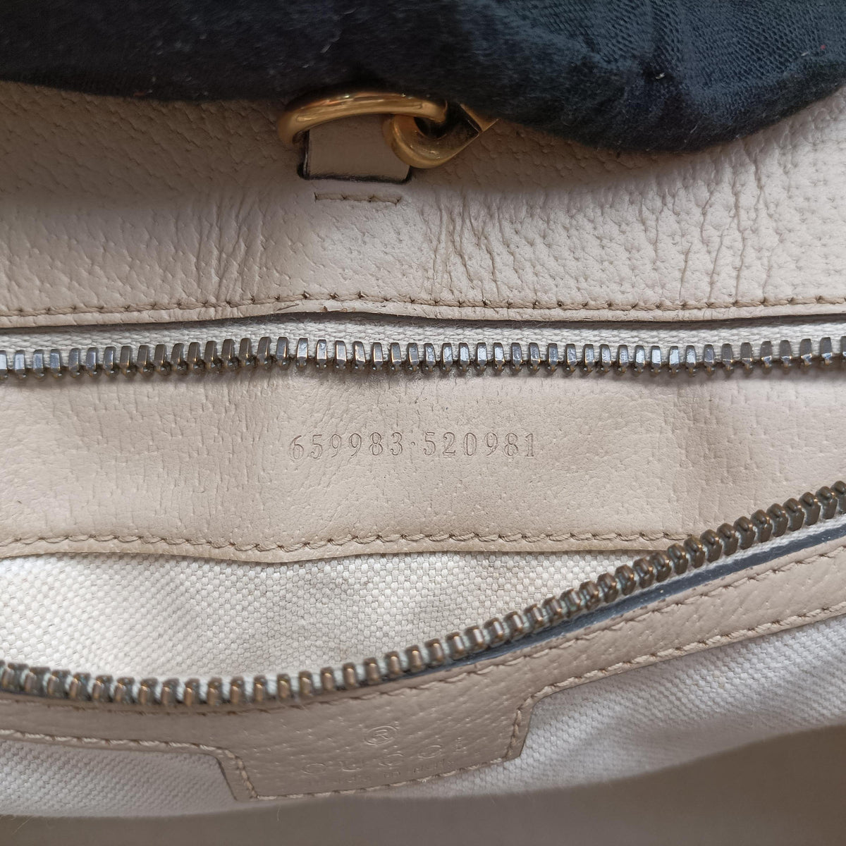 Interlocking G Beige PVC coated canvas×Leather 659983 G039238286インターロッキングG ベージュ PVCコーティングキャンバス×レザー 659983 G039238286