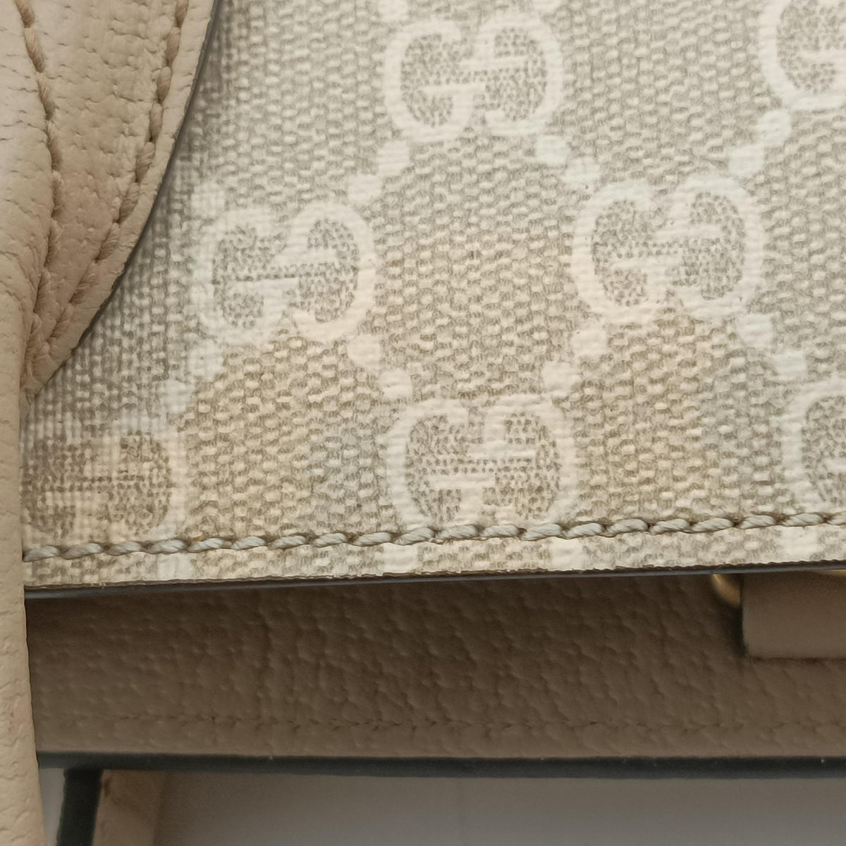 Interlocking G Beige PVC coated canvas×Leather 659983 G039238286インターロッキングG ベージュ PVCコーティングキャンバス×レザー 659983 G039238286