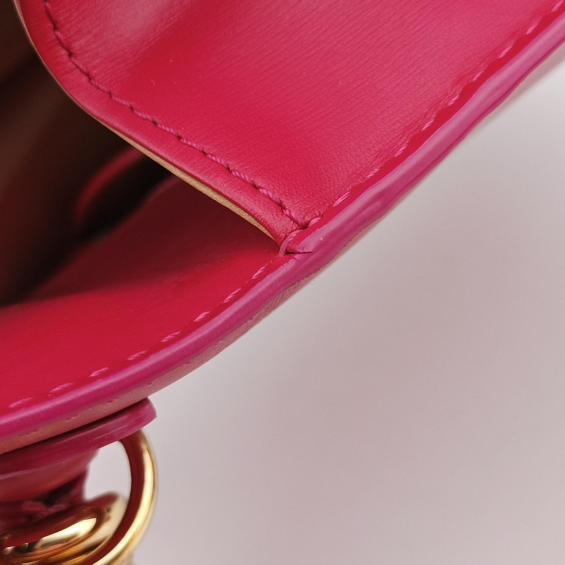 Brillant Mini Rose leather Lot number unknownブリヨン ミニ ローズ レッド レザー 製番不明