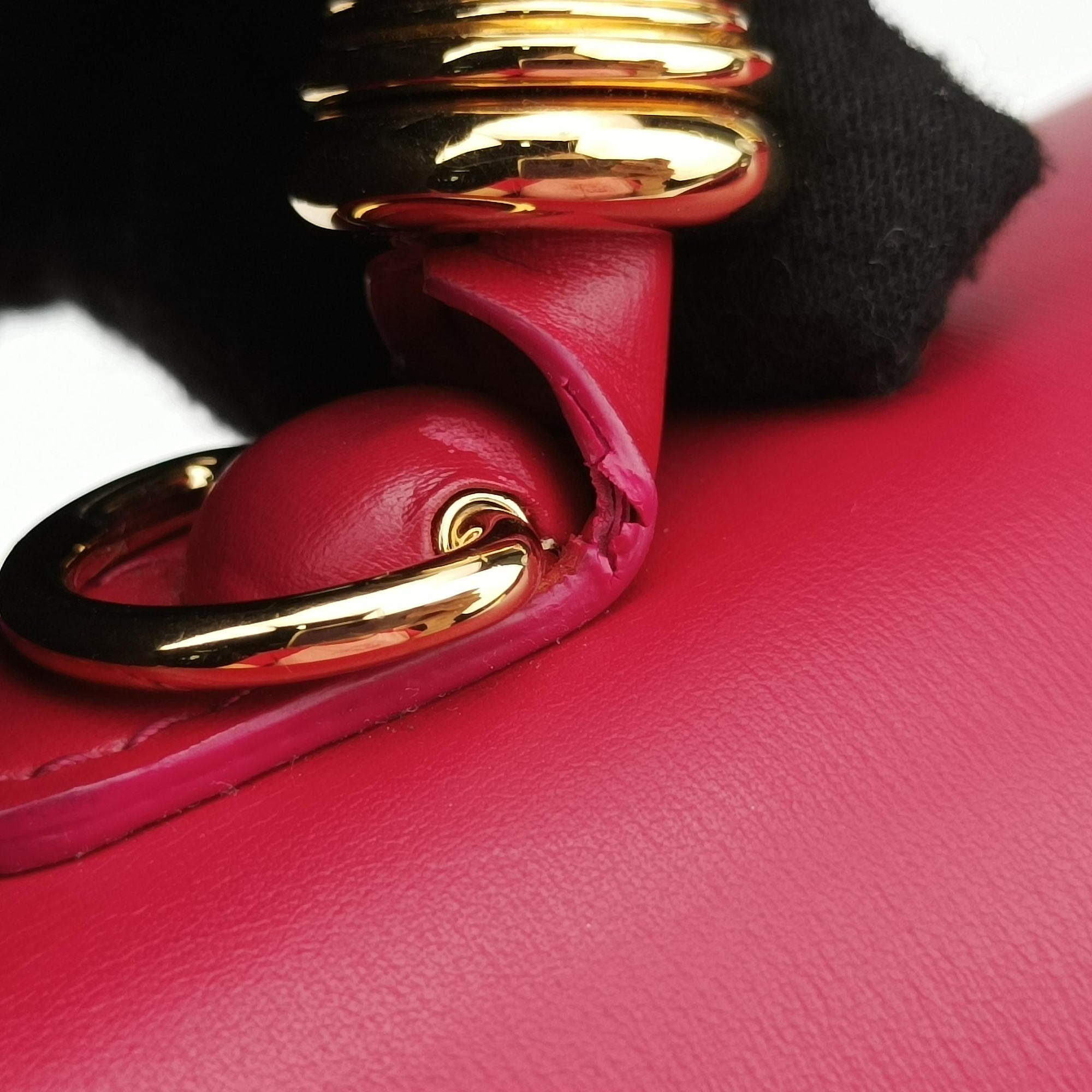 Brillant Mini Rose leather Lot number unknownブリヨン ミニ ローズ レッド レザー 製番不明