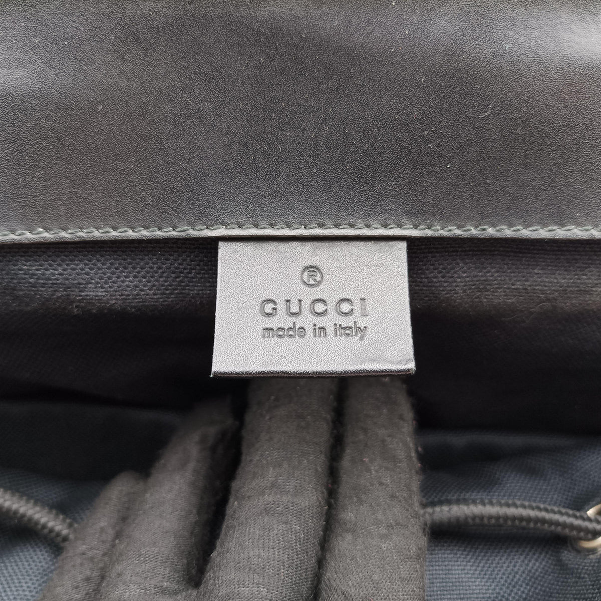 GG Supreme Black x Gray PVC coated canvas×leather 495563 C028223256GGスプリーム ブラック×グレー PVCコーティングキャンバス×レザー 495563 C028223256