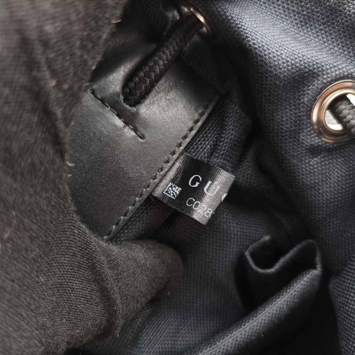 GG Supreme Black x Gray PVC coated canvas×leather 495563 C028223256GGスプリーム ブラック×グレー PVCコーティングキャンバス×レザー 495563 C028223256