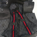 GG Supreme Black x Gray PVC coated canvas×leather 495563 C028223256GGスプリーム ブラック×グレー PVCコーティングキャンバス×レザー 495563 C028223256