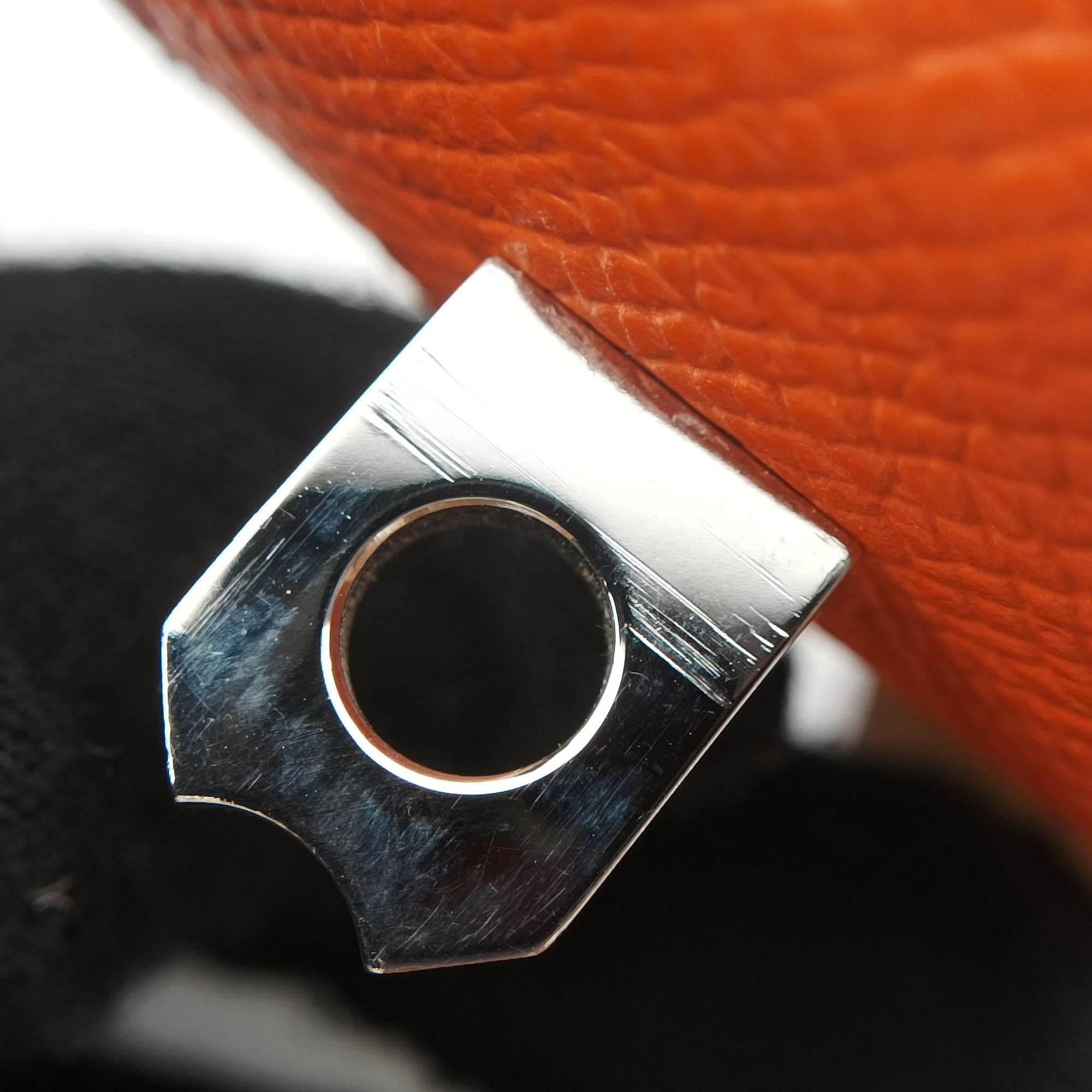 Collier de chien Orange×silver Leather×GP S ▢R SIコリエ ド シアン オレンジ×シルバー レザー×GP S ▢R SI