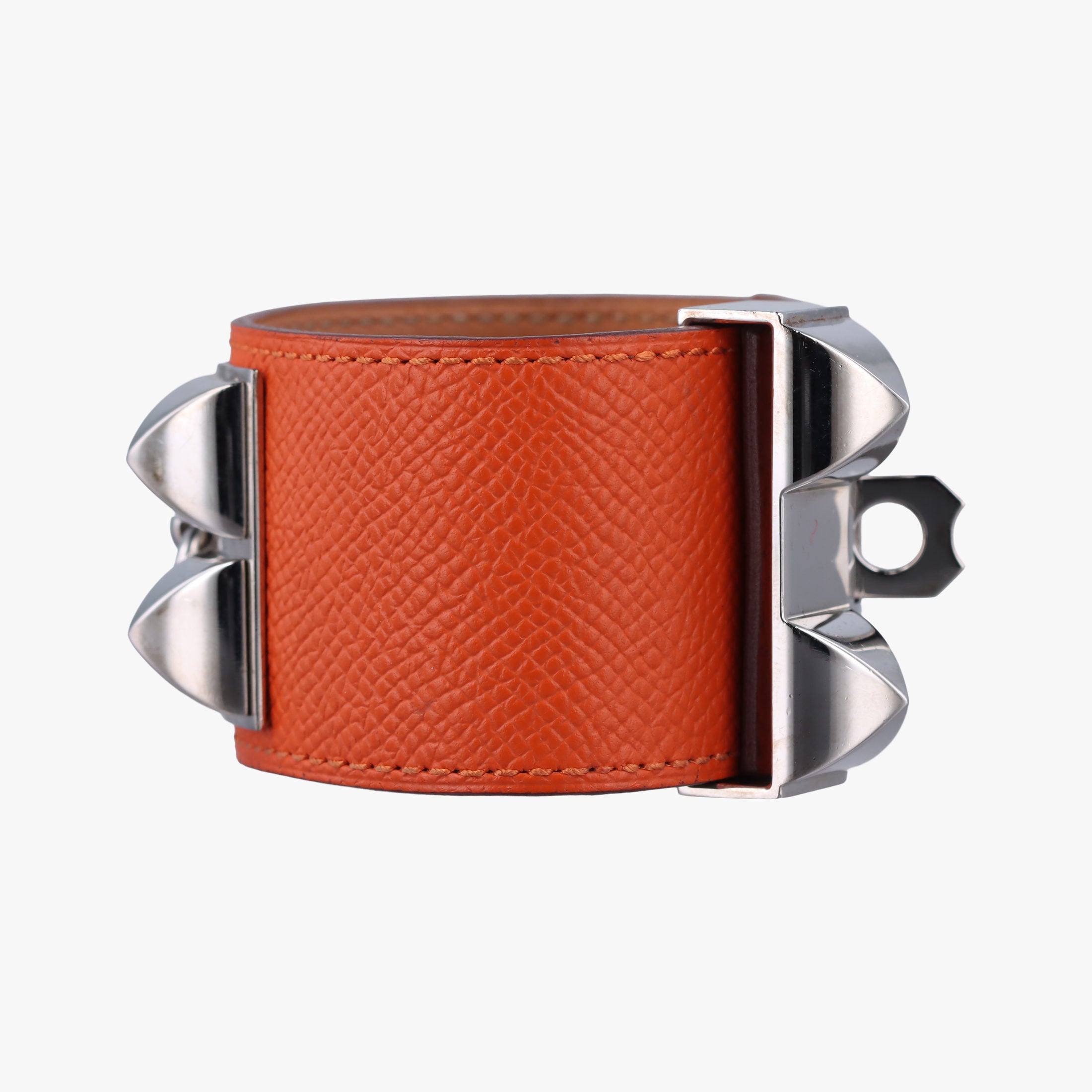 Collier de chien Orange×silver Leather×GP S ▢R SIコリエ ド シアン オレンジ×シルバー レザー×GP S ▢R SI