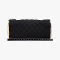 Secondhand Chanel Matelasse 2.55 Black × Beige Fabric A46019 shoulderbag | stylenewstar