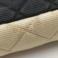 Secondhand Chanel Matelasse 2.55 Black × Beige Fabric A46019 shoulderbag | stylenewstar