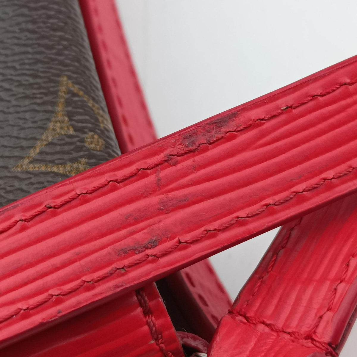 SAINT MICHEL Brown×COQUELICOT Monogram Canvas×epi M44031 CA3117サンミシェル モノグラム/ブラウン×コクリコ モノグラムキャンバス×エピ M44031 CA3117