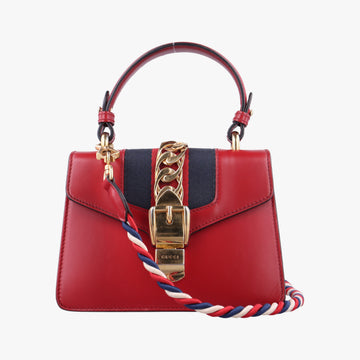 Pre-owned Gucci Sylvie Red Leather 470270 shoulderbag | stylenewstar