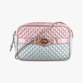Pre-owned Gucci Trapuntata Camera Zumi pink×green×multi Leather 541061 shoulderbag | stylenewstar