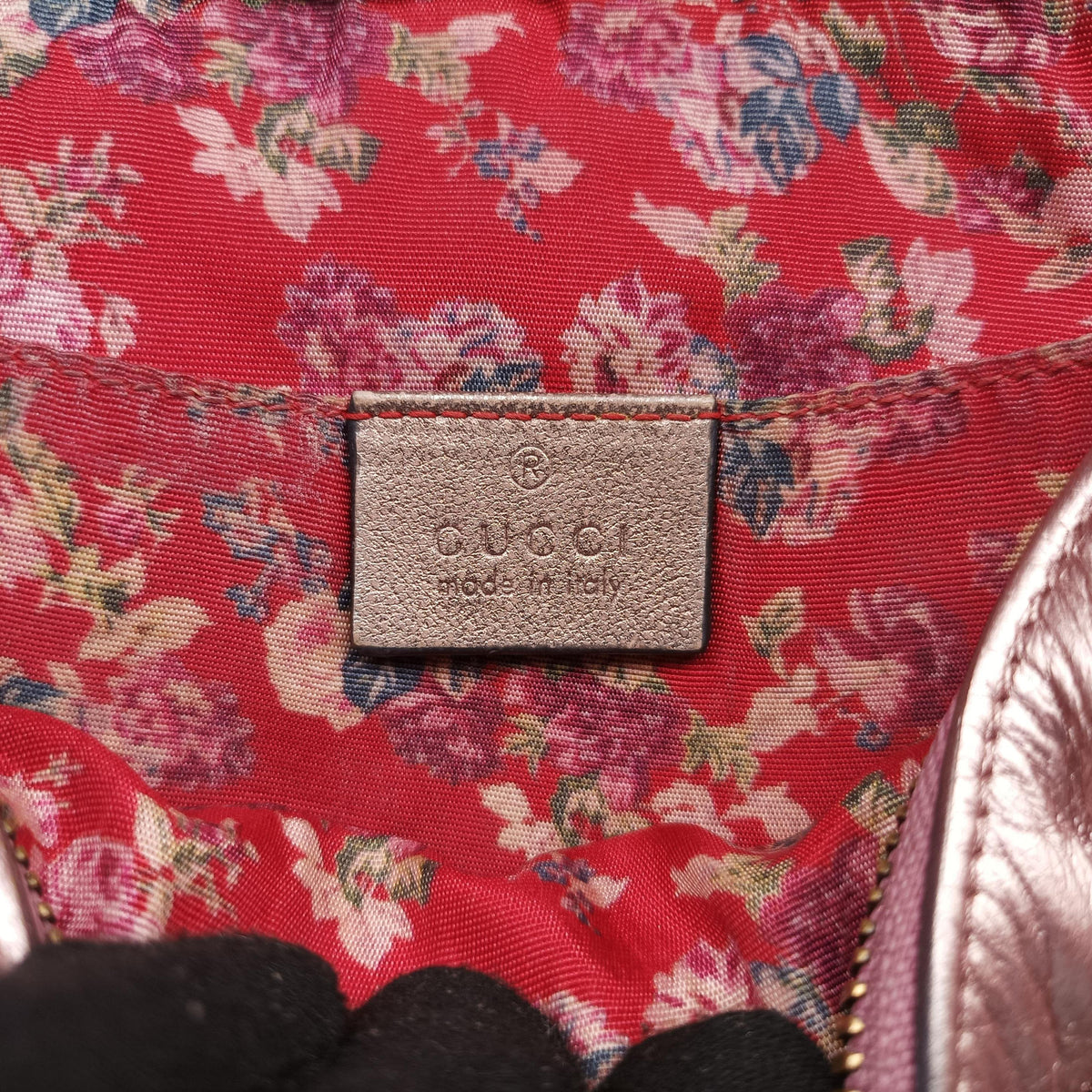 Pre-owned Gucci Trapuntata Camera Zumi pink×green×multi Leather 541061 shoulderbag | stylenewstar