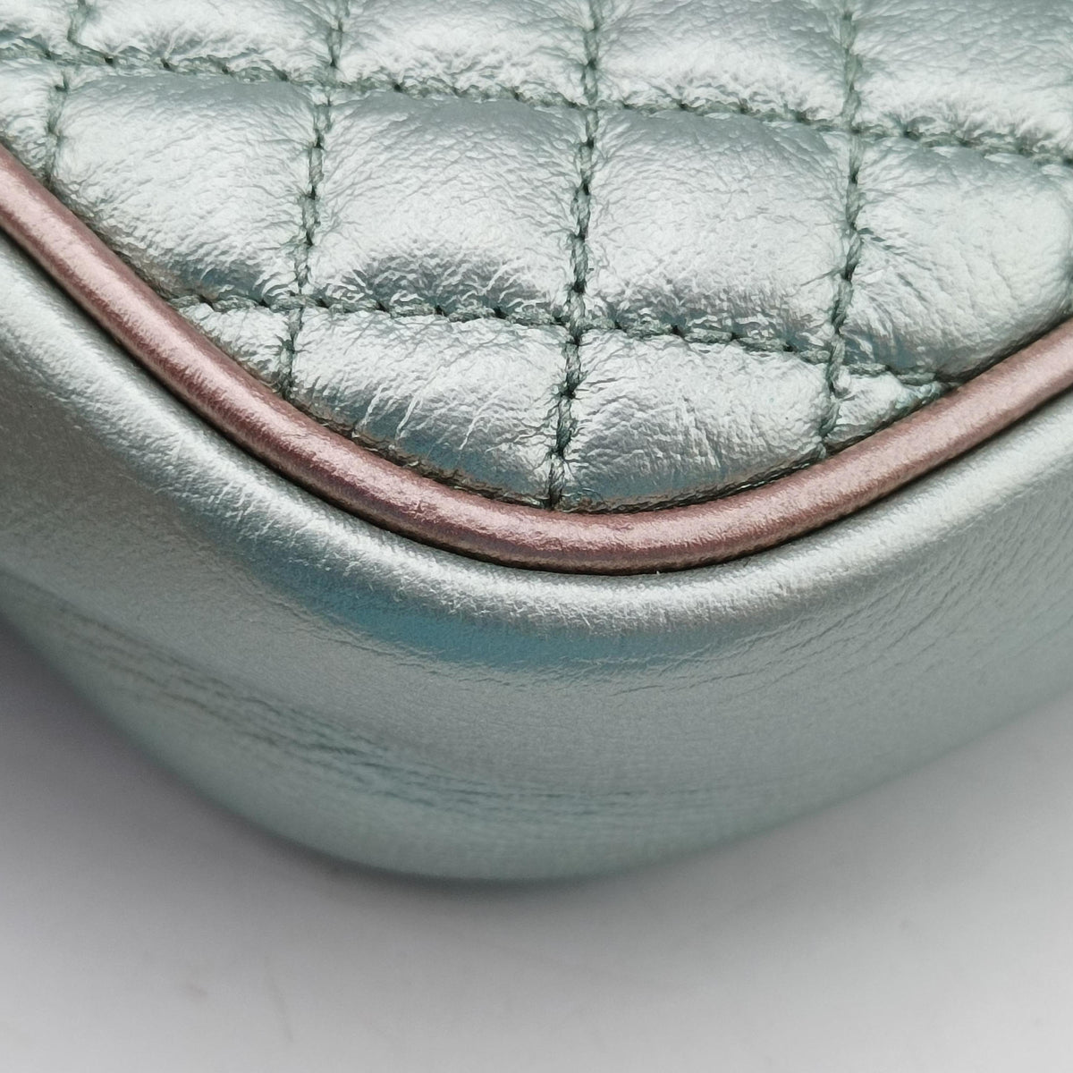 Pre-owned Gucci Trapuntata Camera Zumi pink×green×multi Leather 541061 shoulderbag | stylenewstar