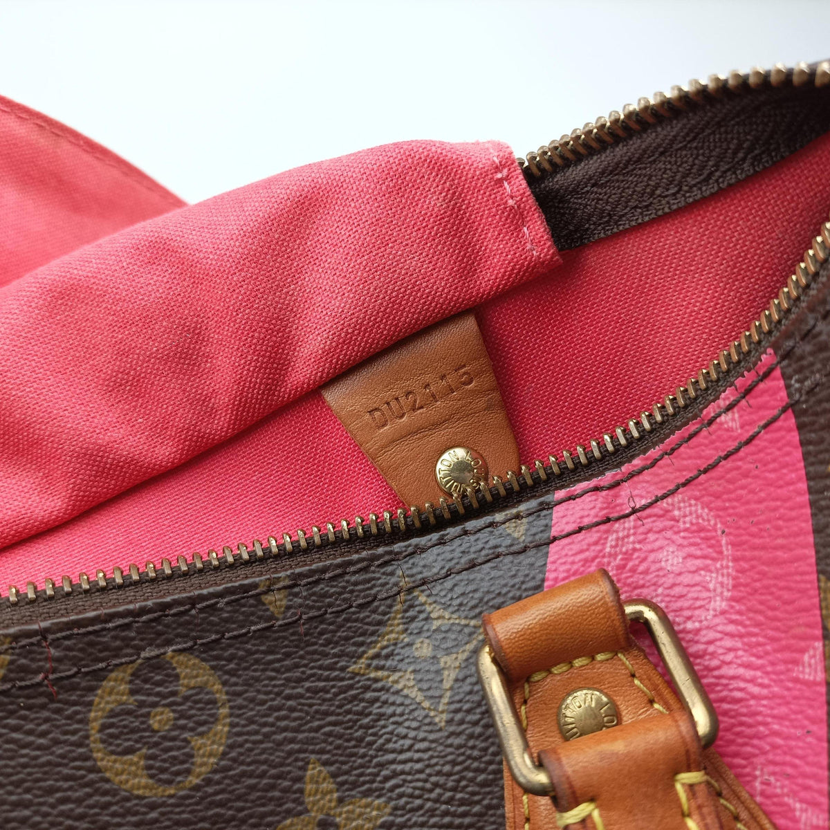 Pre-owned Louis Vuitton Speedy 30 Grenade V brown×pink Monogram Canvas M41533 handbag | stylenewstar