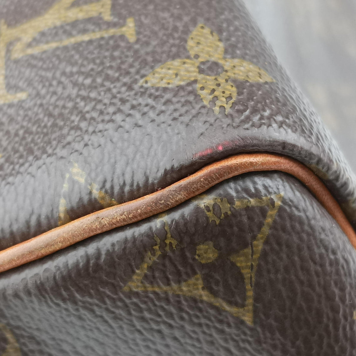 Pre-owned Louis Vuitton Speedy 30 Grenade V brown×pink Monogram Canvas M41533 handbag | stylenewstar