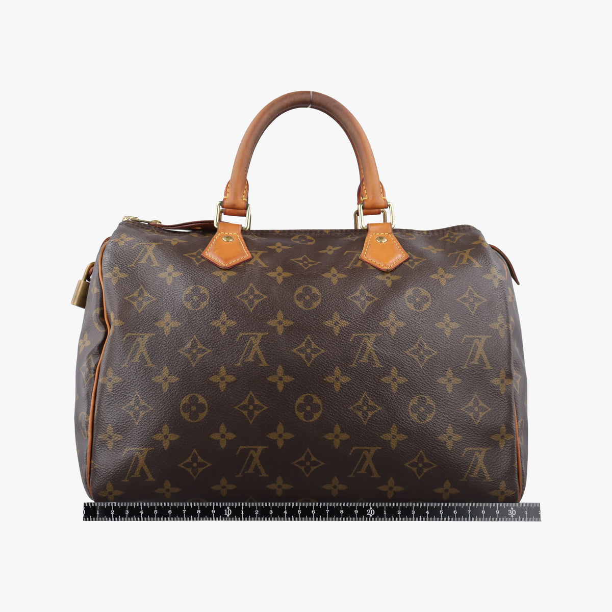 Pre-owned Louis Vuitton Speedy 30 Grenade V brown×pink Monogram Canvas M41533 handbag | stylenewstar