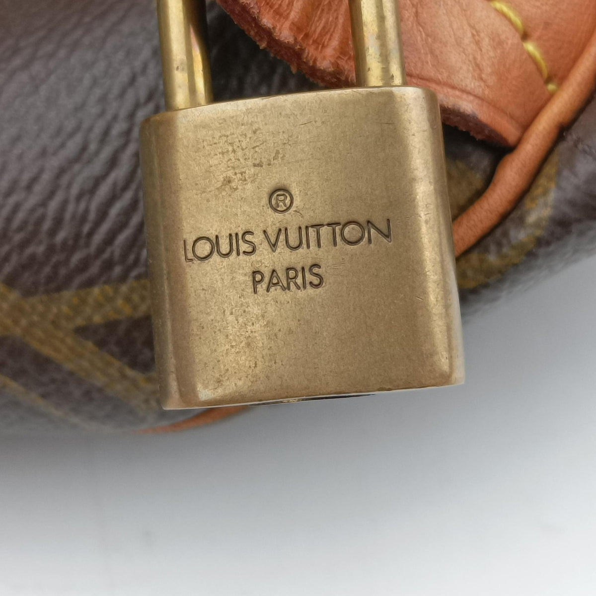 Pre-owned Louis Vuitton Speedy 30 Grenade V brown×pink Monogram Canvas M41533 handbag | stylenewstar