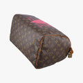 Pre-owned Louis Vuitton Speedy 30 Grenade V brown×pink Monogram Canvas M41533 handbag | stylenewstar