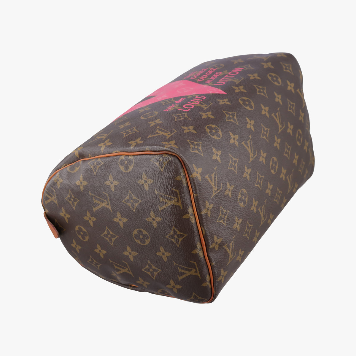 Pre-owned Louis Vuitton Speedy 30 Grenade V brown×pink Monogram Canvas M41533 handbag | stylenewstar