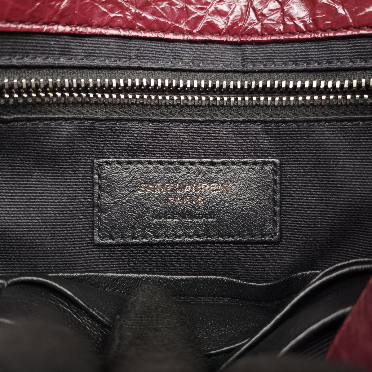 Pre-owned Yves Saint Laurent Niki Burgundy Leather 583103 shoulderbag | stylenewstar