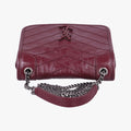 Pre-owned Yves Saint Laurent Niki Burgundy Leather 583103 shoulderbag | stylenewstar