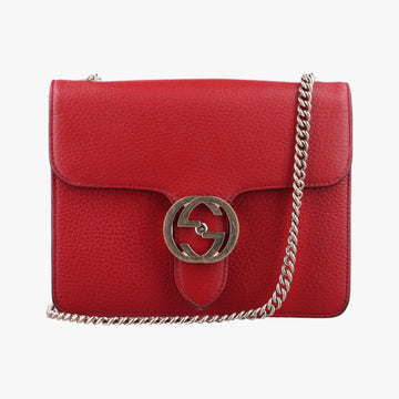 Interlocking G Red Leather 510304 G026787367インターロッキングG レッド レザー 510304 G026787367