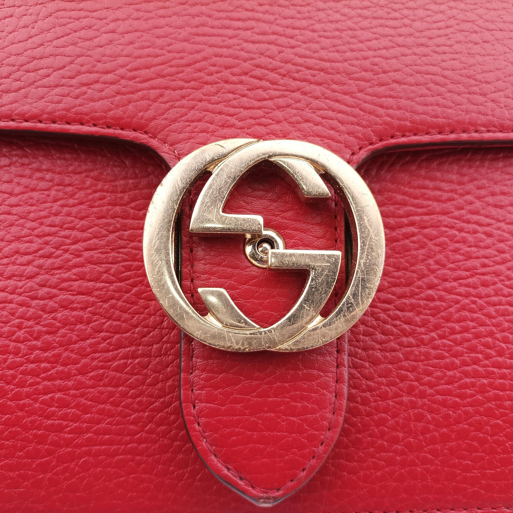 Interlocking G Red Leather 510304 G026787367インターロッキングG レッド レザー 510304 G026787367