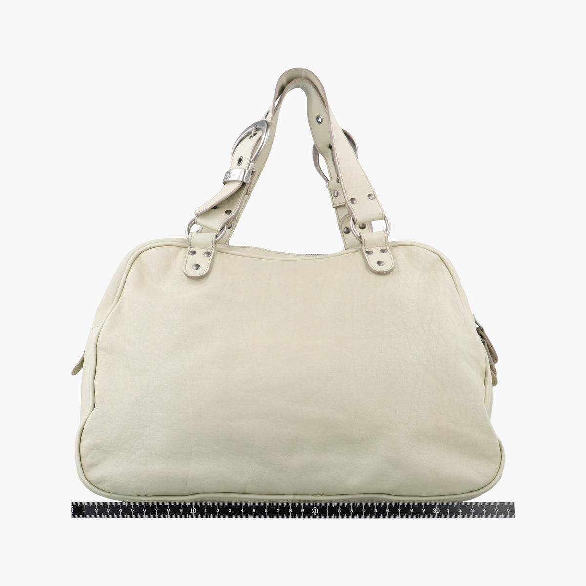 Pre-owned Christian Dior Gaucho White Leather  shoulderbag | stylenewstar