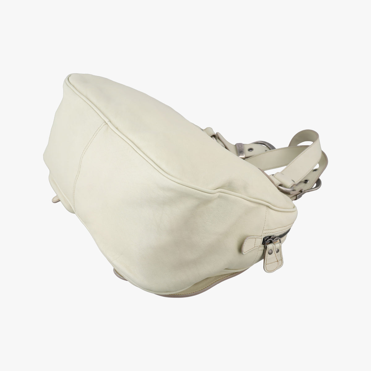 Pre-owned Christian Dior Gaucho White Leather  shoulderbag | stylenewstar