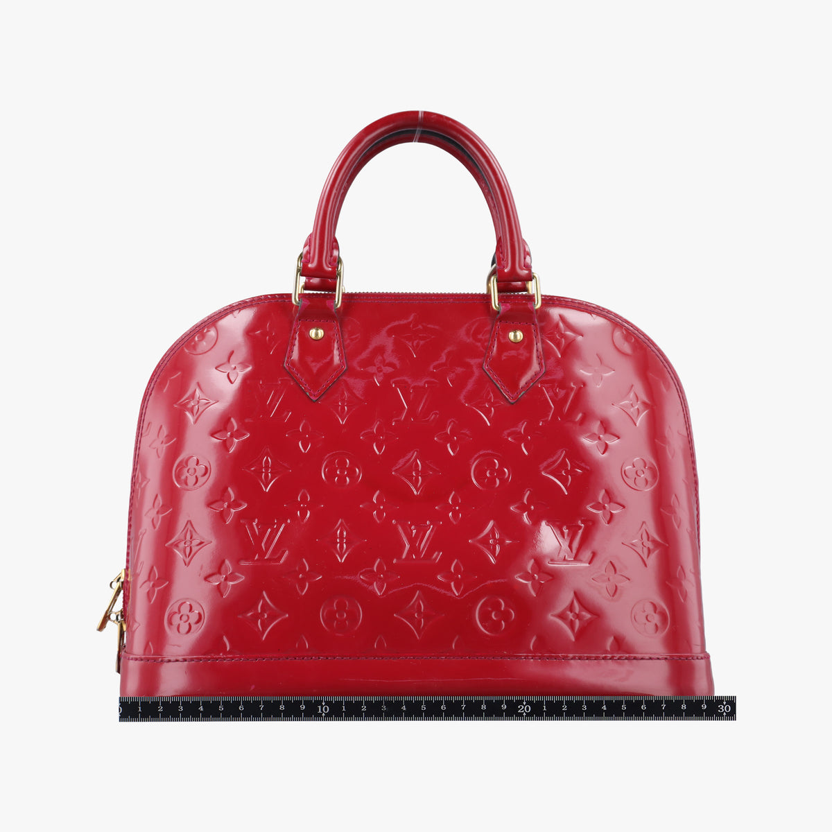 Pre-owned Louis Vuitton Alma PM pomme d'amour Vernis M90096 handbag | stylenewstar