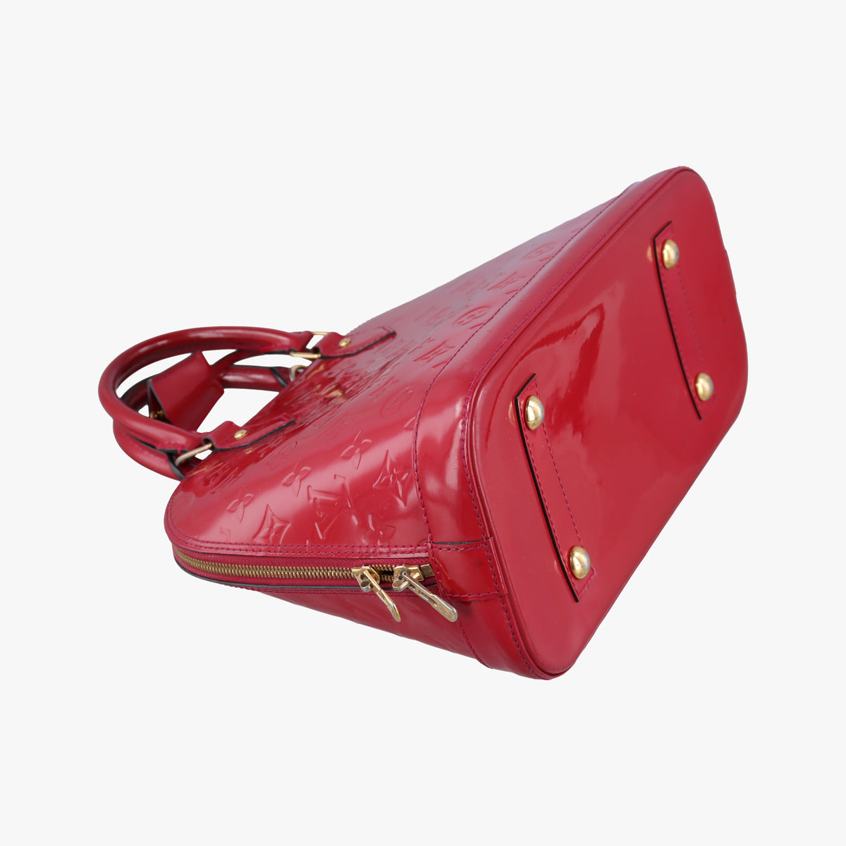 Pre-owned Louis Vuitton Alma PM pomme d'amour Vernis M90096 handbag | stylenewstar