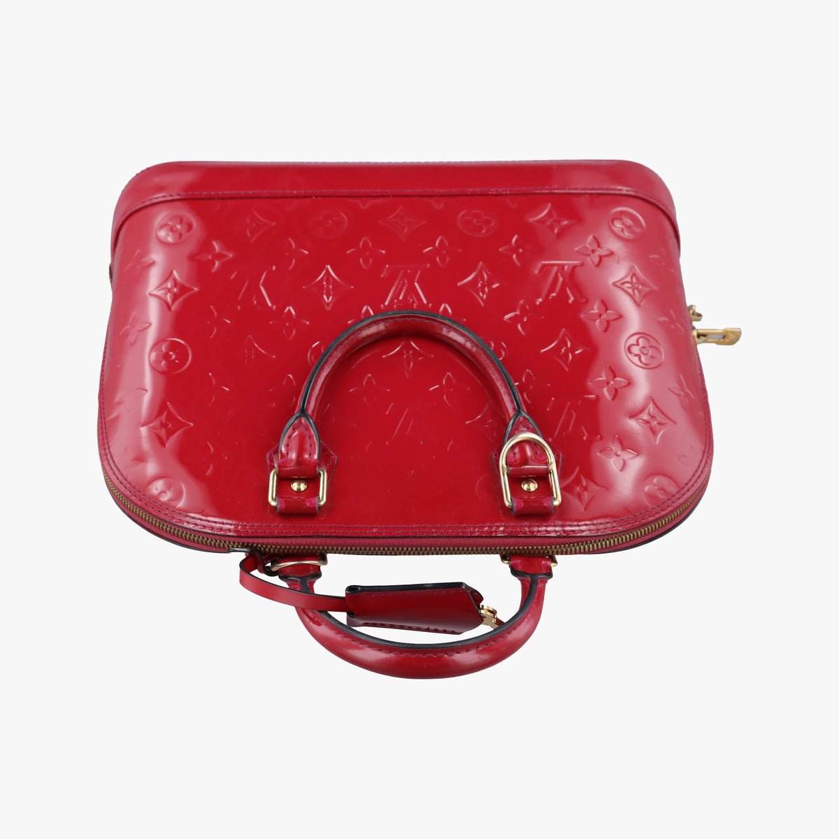 Pre-owned Louis Vuitton Alma PM pomme d'amour Vernis M90096 handbag | stylenewstar