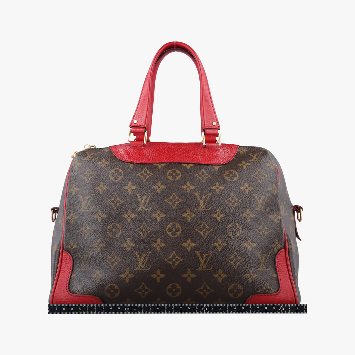 Pre-owned Louis Vuitton RETIRO PM brown×COQUELICOT Monogram Canvas×calf leather M50057 shoulderbag | stylenewstar