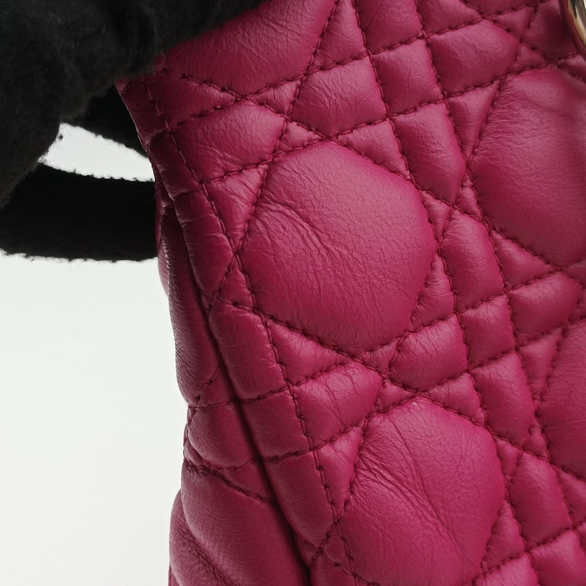 Cannage Dior Soft Shopping Purple lambskin 17-BO-0154ディオールソフト パープル ラムスキン 17-BO-0154