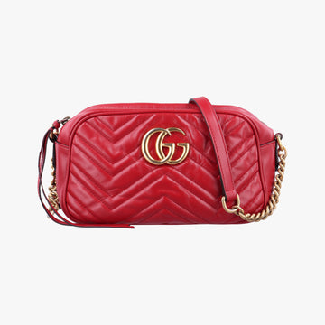 GG Marmont Red Leather 447632 C026947429GGマーモント レッド レザー 447632 C026947429