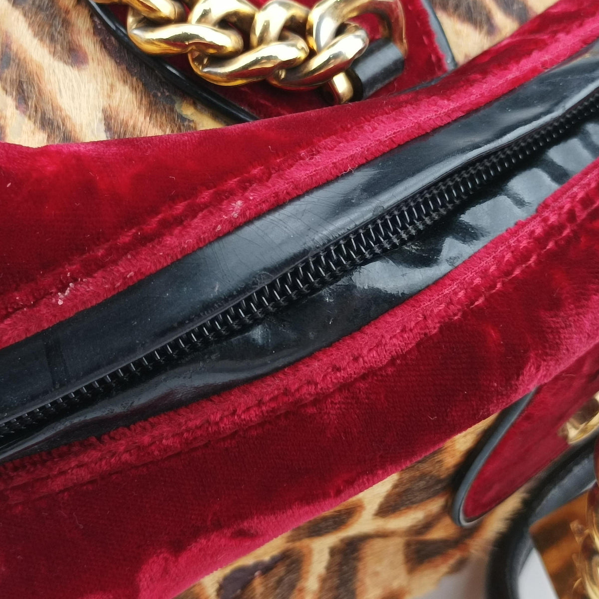 Dice Leopard Bowler Multicolour ponyhair×velour×patent 11-MA-0074ダイスレパードボウラー マルチカラー ハラコ×ベロア×パテント 11-MA-0074