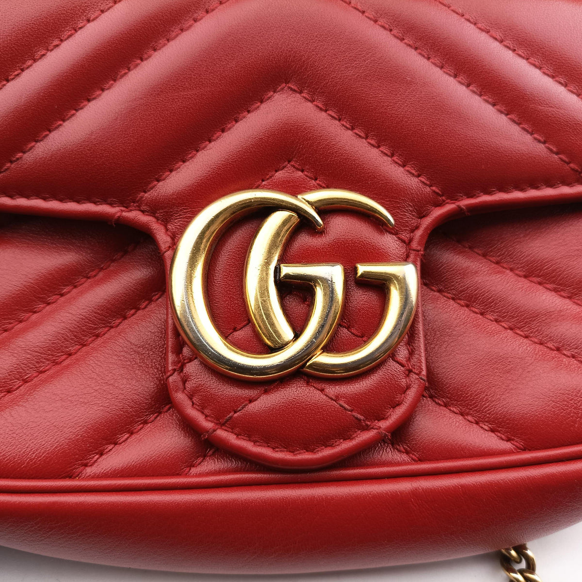 GG Marmont Red Leather 476433 GGマーモント レッド レザー 476433 