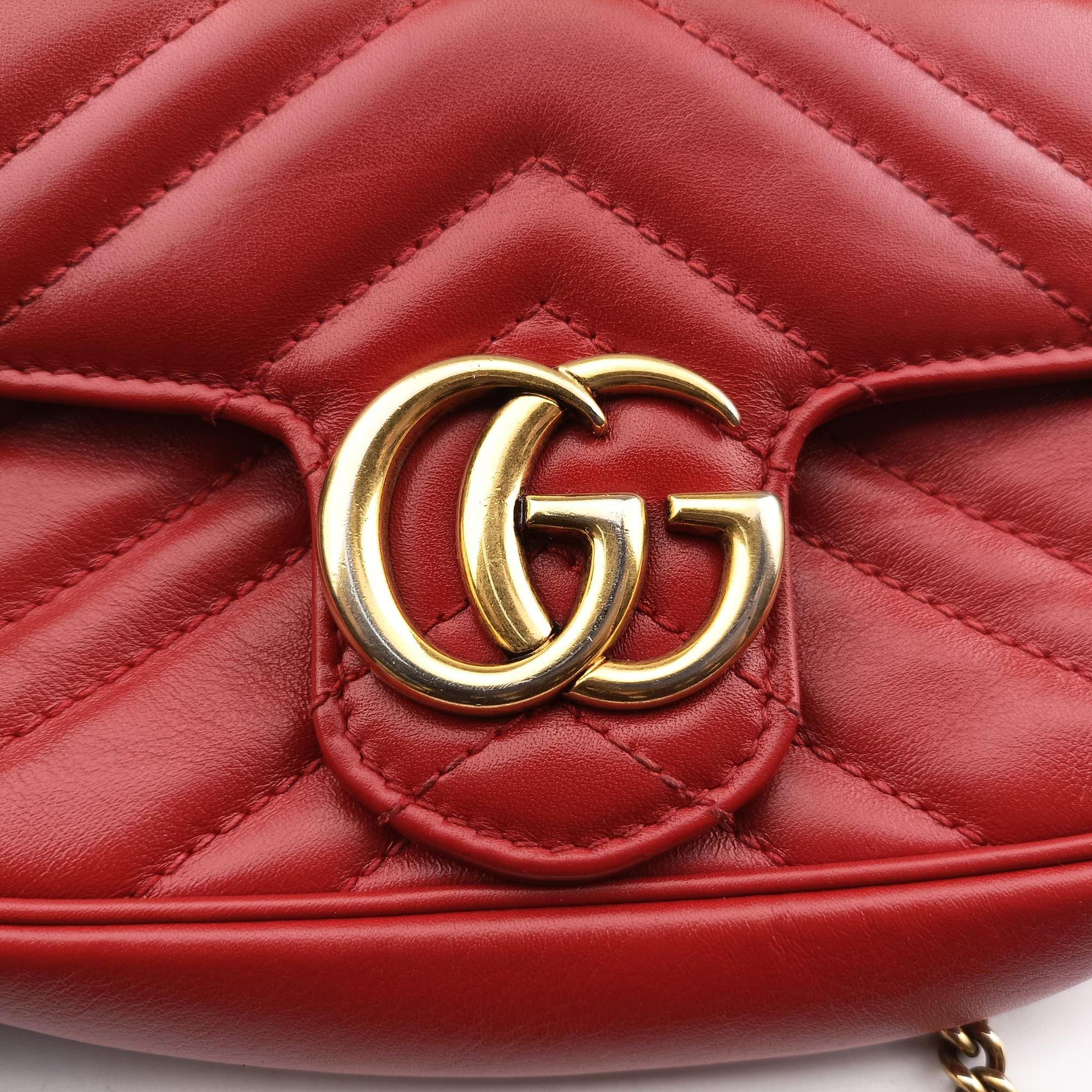 GG Marmont Red Leather 476433 GGマーモント レッド レザー 476433 